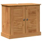 vidaXL Ensemble de mobilier de salle de bain 4 Pièces marron miel
