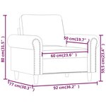 vidaXL Fauteuil Vert foncé 60 cm Velours