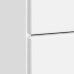 vidaXL Cabinet de chevet avec tiroir Blanc brillant 43 x 41 x 66 5 cm