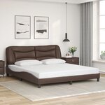 vidaXL Cadre de lit sans matelas marron 180x200 cm similicuir
