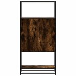 vidaXL Buffet haut chêne fumé 68x35x139 cm bois d'ingénierie métal