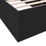 vidaXL Cadre de lit sans matelas noir 90x200 cm