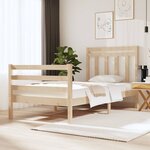 vidaXL Cadre de lit bois massif 90x190 cm simple