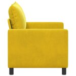 vidaXL Canapé Jaune 126 x 81 x 87 5 cm Velours