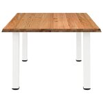 vidaXL Table à manger marron clair bois de chêne massif rectangulaire