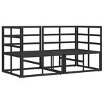 vidaXL Mobilier de jardin avec coussin 2 Pièces Noir Aluminium