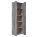vidaXL Armoire de bureau Sonoma gris 60x32x190 cm Bois d'ingénierie