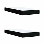 vidaXL Sommier à lattes de lit avec matelas Noir 200x200 cm Tissu