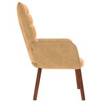 vidaXL Chaise de relaxation Marron Velours