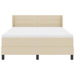 vidaXL Lit à ressorts avec matelas Crème 200 x 140 cm Polyester