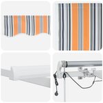 vidaXL Auvent rétractable automatique avec bande LED multicolore 450x300 cm