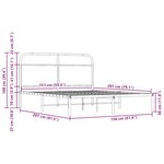 vidaXL Cadre de lit sans matelas 150x200 cm chêne marron