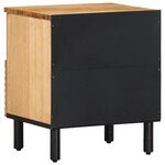 vidaXL Table de chevet marron 40x33x46 cm bois de manguier solide