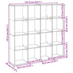 vidaXL Bibliothèque vieux bois 137 5x29x137 5 cm bois d'ingénierie
