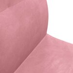 vidaXL Fauteuil de sol ajustable Rose Velours