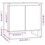 vidaXL Armoire de bain chêne marron 58x33x60 cm bois d'ingénierie