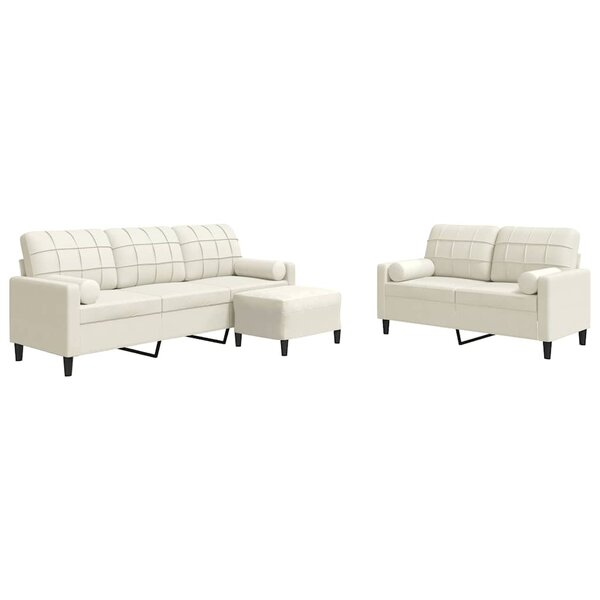 vidaXL Ensemble de canapés 3 Pièces avec coussins et traversins velours