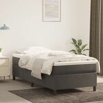 vidaXL Cadre de lit Gris foncé 80x200 cm Velours