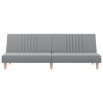 vidaXL Canapé-lit à gris clair tissu