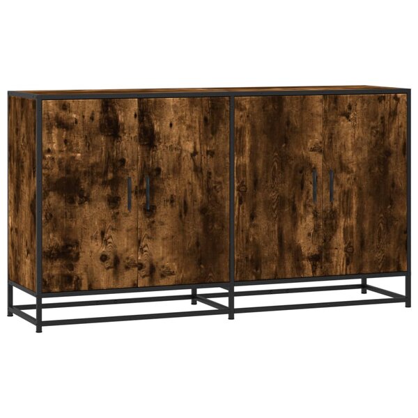 vidaXL Buffet chêne fumé 134x35x76 cm bois d'ingénierie