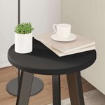 vidaXL Plateau de table Noir 30 x 30 x 1.5 cm Bois d'ingénierie