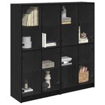 vidaXL Haut Armoire 2 Pièces Chêne noir 136 x 37 x 142 cm