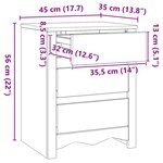 vidaXL Cabinet de chevet avec tiroir Drammen Blanc 45 x 35 x 56 cm
