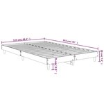 vidaXL Cadre de lit sans matelas chêne marron 120x190 cm
