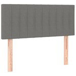 vidaXL Sommier à lattes de lit et matelas et LED Gris foncé 100x200 cm