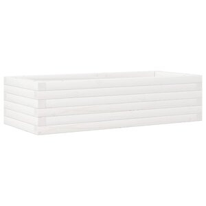 vidaXL Jardinière blanc 90x40x23 cm bois de pin massif