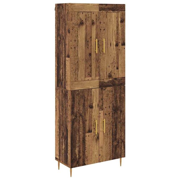 vidaXL Haut Armoire Bois Ancien 69 5 x 34 x 180 cm Bois d'ingénierie