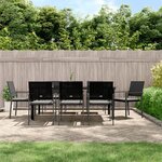 vidaXL Ensemble à manger de jardin 9 Pièces coussins résine tressée acier