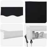 Store rétractable automatique vidaXL noir 500x300 cm