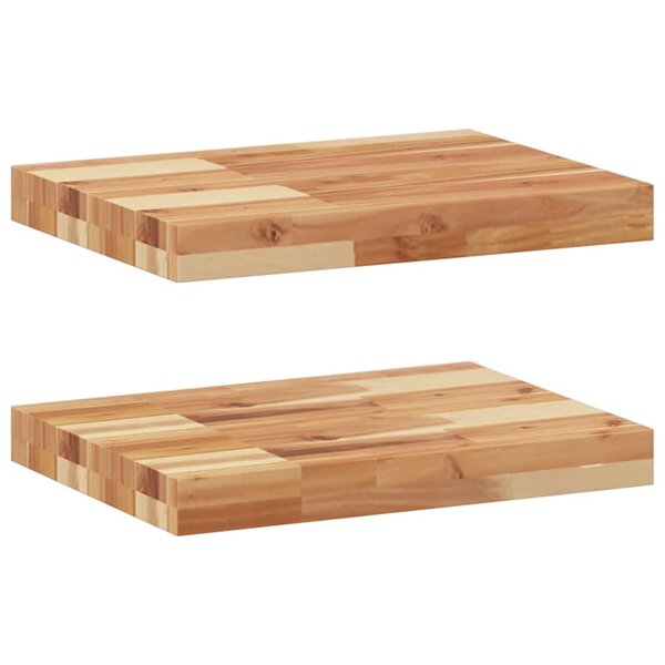 vidaXL Étagères flottantes 2 Pièces 40x30x4 cm acacia massif à l'huile