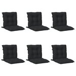 vidaXL Ensemble de coussins pour chaise à dossier bas 6 Pièces