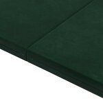 vidaXL Canapé-lit pliable 140 x 67 x 15 cm Vert foncé