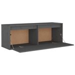 vidaXL Armoire murale Gris 100x30x35 cm Bois de pin massif
