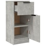 vidaXL Buffet Gris béton 30x30x70 cm Bois d'ingénierie