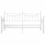 Cadre de lit jour vidaXL avec lit gigogne blanc 90x200 cm en acier