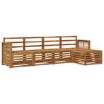 vidaXL Ensemble de canapés d'extérieur 5 Pièces Naturel