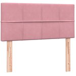 vidaXL Sommier à lattes de lit avec matelas rose 80x220 cm velours