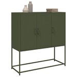 vidaXL Buffet haut vert olive 100 5x39x107 cm acier