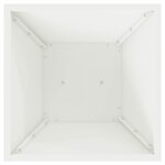 vidaXL Jardinière à pilier 2 Pièces Blanc 35 x 35 x 73 cm Acier