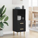 vidaXL Buffet Chêne noir 34 x 34 5 x 90 cm Bois d'ingénierie