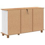 vidaXL Commode "ASKIM" Blanche 79x40x133.5 cm en bois massif de pin
