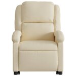 vidaXL Fauteuil inclinable électrique crème tissu