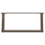 vidaXL Pieds de table basse en U  2 pièces  acier naturel  70 x (30-31) cm