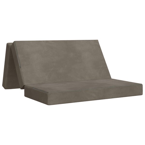 vidaXL Canapé-lit pliable 120 x 67 x 45 cm Gris clair