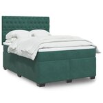 vidaXL Sommier à lattes de lit et matelas Vert foncé 160x200cm Velours