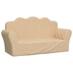 vidaXL Canapé pour enfants 2 places crème peluche douce